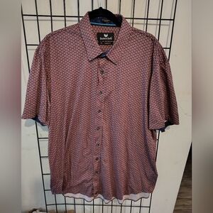 Buttercloth Geometric Short Sleeve Button Up Shirt